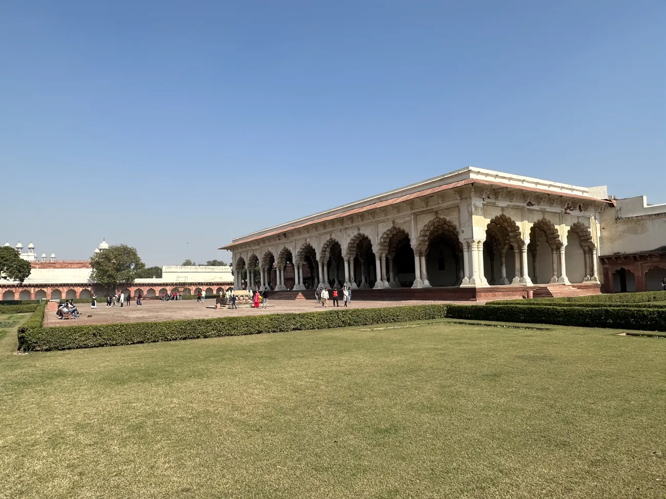 The marble palace inside Agra Fort