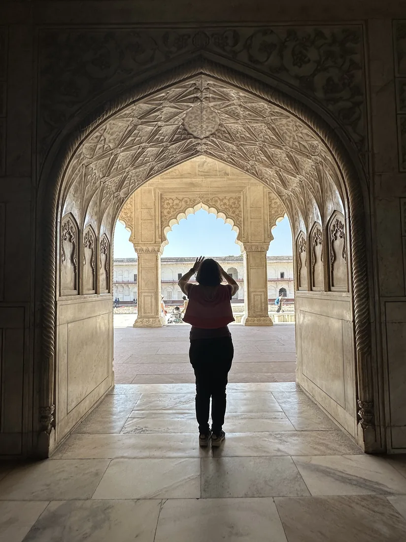 The Taj Mahal framed through the great gate