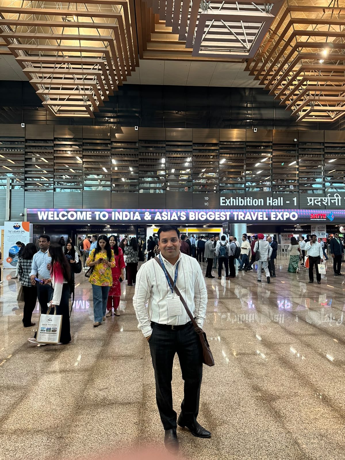 Ashish Gupta, founder of Perfect Agra Tours, at India’s largest travel trade expo